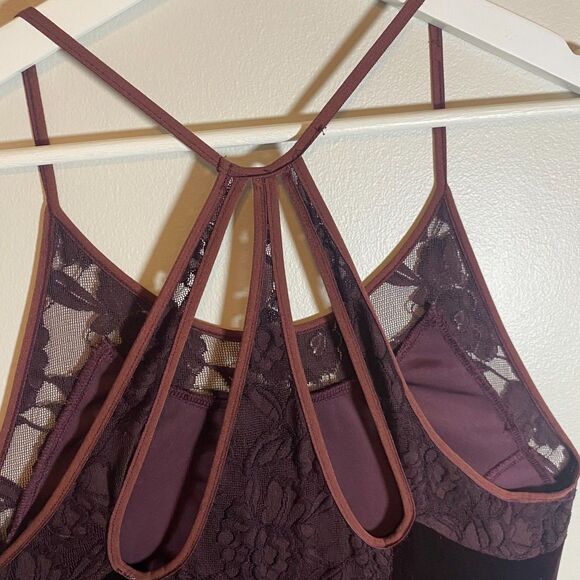 Free People Velvet Dress Women's Size L Burgundy Cocktail Party Holiday Evening - Picture 6 of 10